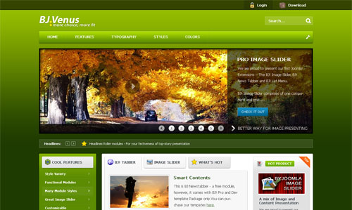 ByJoomla Venus Joomla 1.5 and 1.6 template