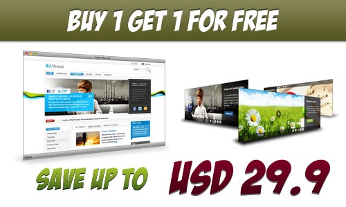 Buy One Get One Campaign Buy Joomla Venus or Synegy - get image slider for free